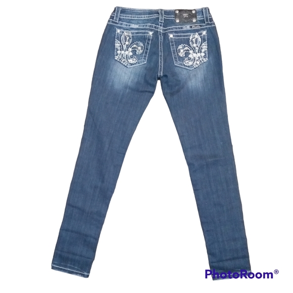 Miss Me signature skinny bejeweled jeans sz 27 - Picture 2 of 3